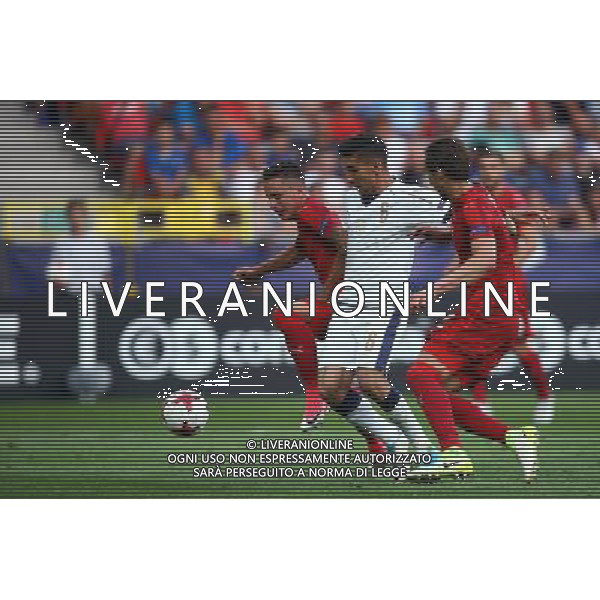 Tychy , Stadion Miejski 21.06.2017 Sport , Pilka nozna Reprezentacja , Kadra , U-21, Mistrzostwa Europy U21 2017 Grupa C Czechy U21 - Wlochy U21 NZ Daniel Holzer ( CZE ) Lorenzo Pellegrini ( ITA ) Stefan Simic ( CZE ) FOT Michal Nowak / Newspix.pl Tychy , City Stadium 21.06.2017 Sport , Football National Teams , UEFA Under-21 European Championship Poland 2017 , Group C Czech Republic U-21 - Italy U-21 photo by Michal Nowak / Newspix.pl --- Newspix.pl / AGENZIA ALDO LIVERANI SAS - ITALY ONLY EDITORIAL USE ONLY - Repubblica Ceca - Italia UEFA Campionato Europeo Under 21 Polonia 2017 Gruppo C Tychy (Polonia) - 21.06.2017