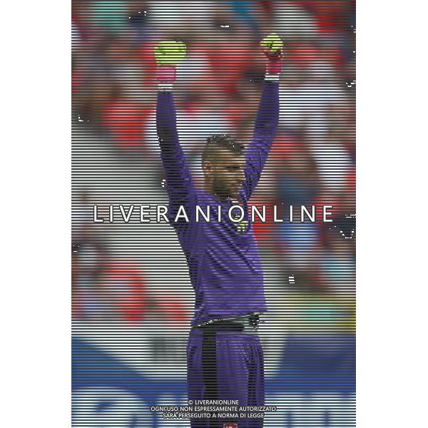 Tychy , Stadion Miejski 21.06.2017 Sport , Pilka nozna Reprezentacja , Kadra , U-21, Mistrzostwa Europy U21 2017 Grupa C Czechy U21 - Wlochy U21 NZ Lukas Zima ( CZE ) radosc zwyciestwo celebration - Esultanza fine gara FOT Michal Nowak / Newspix.pl Tychy , City Stadium 21.06.2017 Sport , Football National Teams , UEFA Under-21 European Championship Poland 2017 , Group C Czech Republic U-21 - Italy U-21 photo by Michal Nowak / Newspix.pl --- Newspix.pl / AGENZIA ALDO LIVERANI SAS - ITALY ONLY EDITORIAL USE ONLY - Repubblica Ceca - Italia UEFA Campionato Europeo Under 21 Polonia 2017 Gruppo C Tychy (Polonia) - 21.06.2017