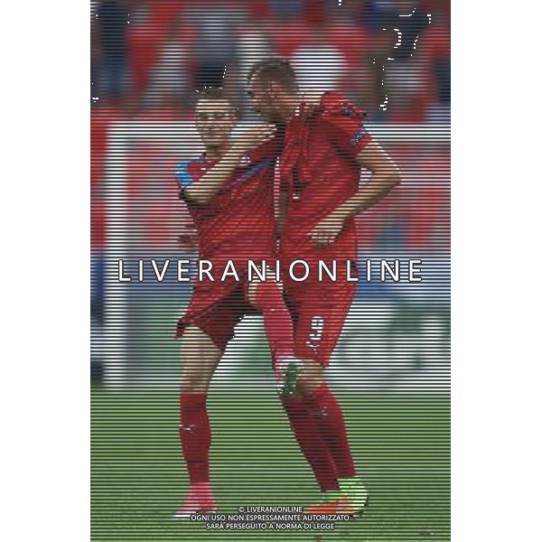 Tychy , Stadion Miejski 21.06.2017 Sport , Pilka nozna Reprezentacja , Kadra , U-21, Mistrzostwa Europy U21 2017 Grupa C Czechy U21 - Wlochy U21 NZ Tomas Chory ( CZE ) radosc zwyciestwo - Esultanza fine gara FOT Michal Nowak / Newspix.pl Tychy , City Stadium 21.06.2017 Sport , Football National Teams , UEFA Under-21 European Championship Poland 2017 , Group C Czech Republic U-21 - Italy U-21 photo by Michal Nowak / Newspix.pl --- Newspix.pl / AGENZIA ALDO LIVERANI SAS - ITALY ONLY EDITORIAL USE ONLY - Repubblica Ceca - Italia UEFA Campionato Europeo Under 21 Polonia 2017 Gruppo C Tychy (Polonia) - 21.06.2017