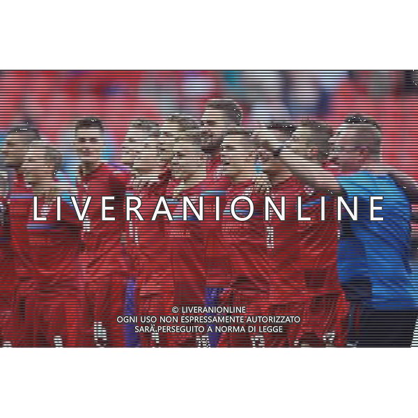 Tychy , Stadion Miejski 21.06.2017 Sport , Pilka nozna Reprezentacja , Kadra , U-21, Mistrzostwa Europy U21 2017 Grupa C Czechy U21 - Wlochy U21 NZ pilkarze Czechy radosc zwyciestwo celebration - Esultanza fine gara FOT Michal Nowak / Newspix.pl Tychy , City Stadium 21.06.2017 Sport , Football National Teams , UEFA Under-21 European Championship Poland 2017 , Group C Czech Republic U-21 - Italy U-21 photo by Michal Nowak / Newspix.pl --- Newspix.pl / AGENZIA ALDO LIVERANI SAS - ITALY ONLY EDITORIAL USE ONLY - Repubblica Ceca - Italia UEFA Campionato Europeo Under 21 Polonia 2017 Gruppo C Tychy (Polonia) - 21.06.2017