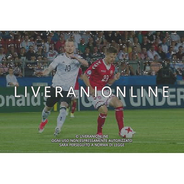 KRAKOW 21.06.2017 MECZ GRUPA C MISTRZOSTWA EUROPY U-21 W PILCE NOZNEJ 2017: NIEMCY - DANIA --- 2017 UEFA EUROPEAN U21 CHAMPIONSHIP MATCH: GERMANY - DENMARK NZ MIKKEL DUELUND DANIA DENMARK MAXIMILIAN ARNOLD NIEMCY GERMANY FOT LUKASZ KRAJEWSKI / FOKUSMEDIA.COM.PL / NEWSPIX.PL --- Newspix.pl / AGENZIA ALDO LIVERANI SAS - ITALY ONLY EDITORIAL USE ONLY - Germania - Danimarca UEFA Campionato Europeo Under 21 Polonia 2017 Gruppo C Cracovia (Polonia) - 21.06.2017