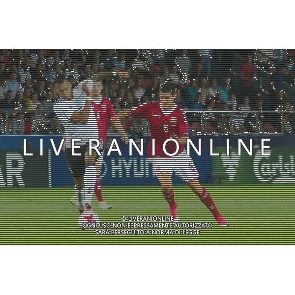 KRAKOW 21.06.2017 MECZ GRUPA C MISTRZOSTWA EUROPY U-21 W PILCE NOZNEJ 2017: NIEMCY - DANIA --- 2017 UEFA EUROPEAN U21 CHAMPIONSHIP MATCH: GERMANY - DENMARK NZ CHRISTIAN NORGAARD DANIA DENMARK DAVIE SELKE NIEMCY GERMANY FOT LUKASZ KRAJEWSKI / FOKUSMEDIA.COM.PL / NEWSPIX.PL --- Newspix.pl / AGENZIA ALDO LIVERANI SAS - ITALY ONLY EDITORIAL USE ONLY - Germania - Danimarca UEFA Campionato Europeo Under 21 Polonia 2017 Gruppo C Cracovia (Polonia) - 21.06.2017