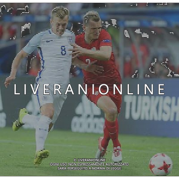 UEFA Campionato Europeo Under 21 Polonia 2017 Gruppo A Kielce (Polonia) - 22.06.2017 Inghilterra-Polonia Nella Foto:pawel jaroszynski - james ward-prowse /Ph.Vitez-Ag. Aldo Liverani