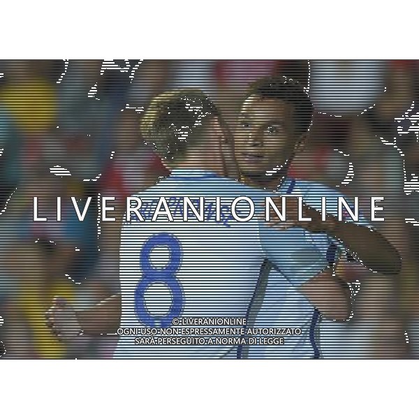 UEFA Campionato Europeo Under 21 Polonia 2017 Gruppo A Kielce (Polonia) - 22.06.2017 Inghilterra-Polonia Nella Foto:jacob murphy esulta con james ward-prowse /Ph.Vitez-Ag. Aldo Liverani