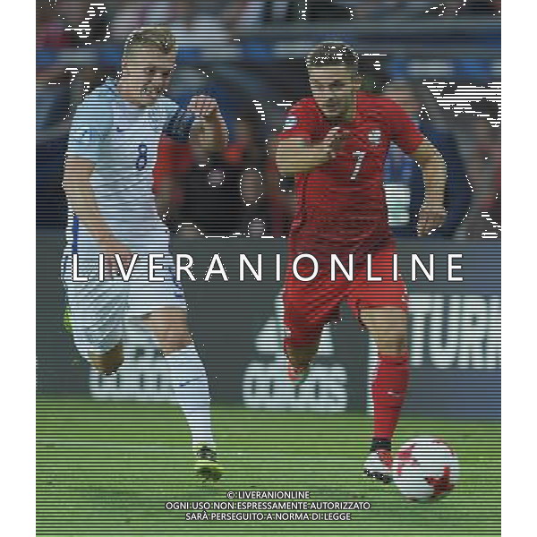 UEFA Campionato Europeo Under 21 Polonia 2017 Gruppo A Kielce (Polonia) - 22.06.2017 Inghilterra-Polonia Nella Foto:Karol Linetty - James Ward-Prowse /Ph.Vitez-Ag. Aldo Liverani