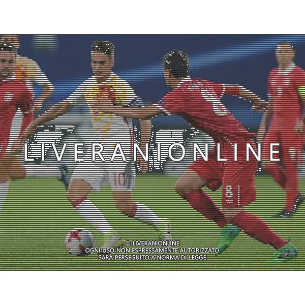 UEFA Campionato Europeo Under 21 Polonia 2017 Gruppo B Bydgoszcz (Polonia) - 23.06.2017 Serbia-Spagna Nella Foto:denis suarez -nemanja maksimovic /Ph.Vitez-Ag. Aldo Liverani