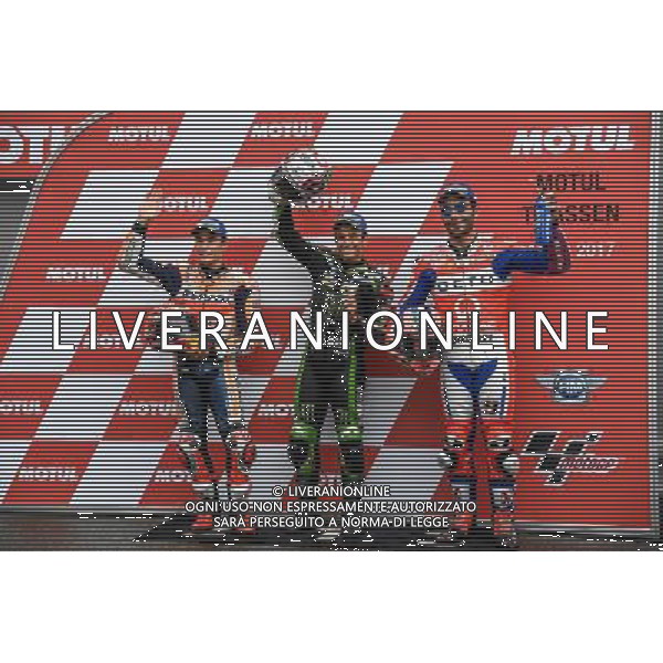 24/06/2017, Circuito TT, Assen, Paesi Bassi;Da sinistra: Marc Marquez, Johann Zarco, Danilo Petrucci Â©PIAZZOLLA / AGENZIA ALDO LIVERANI SAS - Motomondiale MotoGp Assen Prove Ufficiali Qualifiche Circuito TT , Paesi Bassi 24/06/2017
