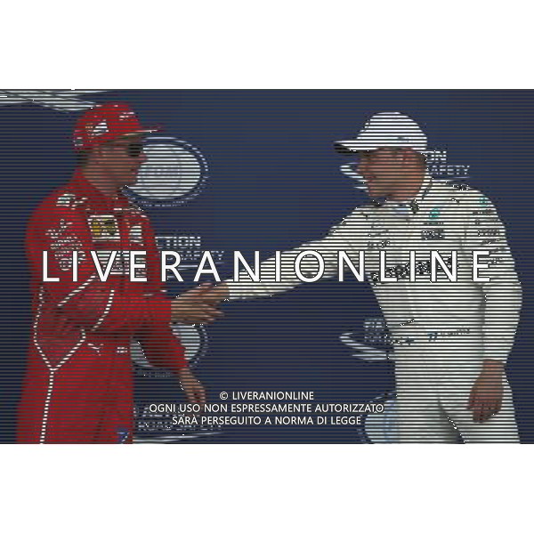 Kimi Raikkonen (FIN) Ferrari SF70H and Valtteri Bottas (FIN) Mercedes AMG F1. 24.06.2017. Formula 1 World Championship, Rd 8, Azerbaijan Grand Prix, Baku Street Circuit, Azerbaijan, Qualifying Day. / AGENZIA ALDO LIVERANI SAS - ITALY ONLY EDITORIAL USE ONLY - - Gp F1 Baku Street Circuit, Azerbaijan, Prove Ufficiali Qualifiche 24.06.2017.