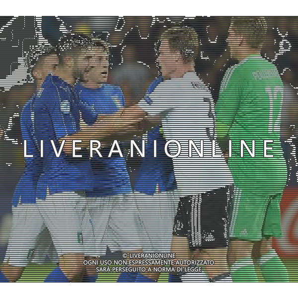 UEFA Campionato Europeo Under 21 Polonia 2017 Gruppo C Krakow (Polonia) - 24.06.2017 Italia-Germania Nella Foto: scontro fra i giocatori della germania e dellÕitalia dopo il gol di bernardeschi - roberto gagliardini e gerhardt /Ph.Vitez-Ag. Aldo Liverani