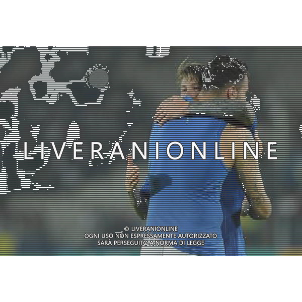 UEFA Campionato Europeo Under 21 Polonia 2017 Gruppo C Krakow (Polonia) - 24.06.2017 Italia-Germania Nella Foto: esultanza di federico bernardeschi e andrea petagna che festeggiano a fine gara /Ph.Vitez-Ag. Aldo Liverani