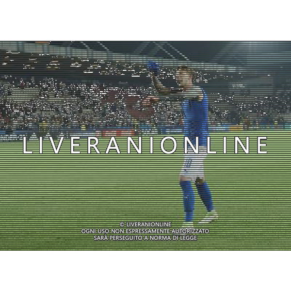 UEFA Campionato Europeo Under 21 Polonia 2017 Gruppo C Krakow (Polonia) - 24.06.2017 Italia-Germania Nella Foto: esultanza di federico bernardeschi che festeggia a fine gara e lancia la maglia ai tifosi /Ph.Vitez-Ag. Aldo Liverani