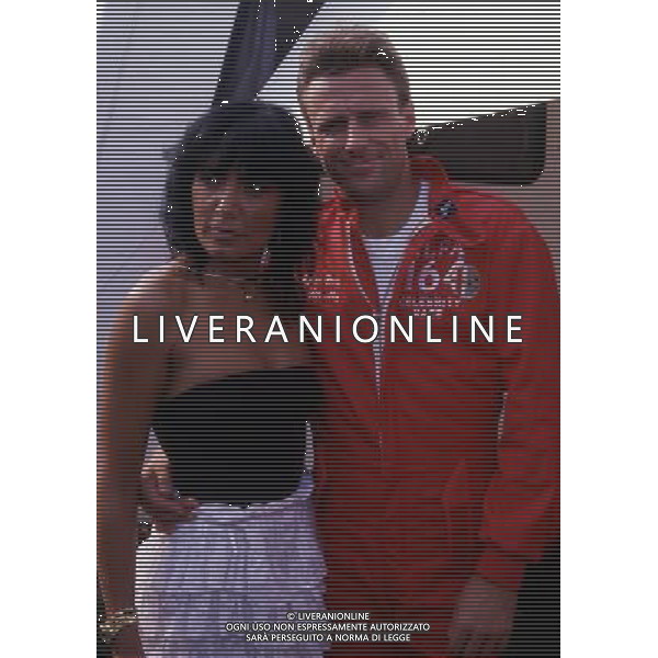 RETROSPETTIVA BJORN BORG TENNIS 1988 NELLA FOTO BJORN BORG CON LOREDANA BERTE\' AG ALDO LIVERANI SAS