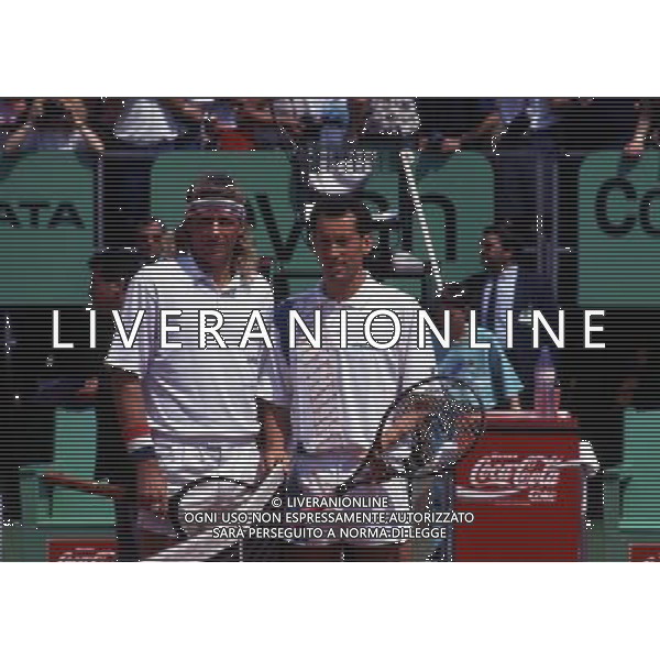 RETROSPETTIVA BJORN BORG TENNIS 1991 NELLA FOTO BJORN BORG CON ARRESE AG ALDO LIVERANI SAS