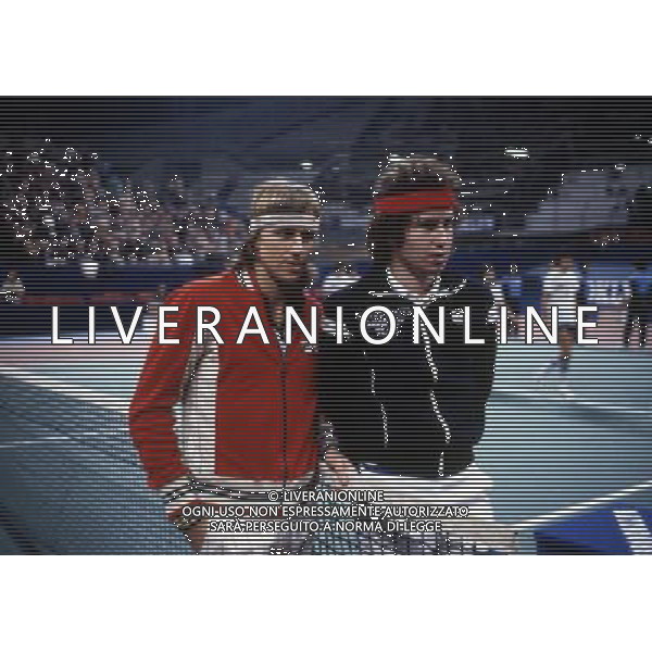 RETROSPETTIVA BJORN BORG TENNIS NELLA FOTO BJORN BORG CON JOHN MEC ENROE AG ALDO LIVERANI SAS