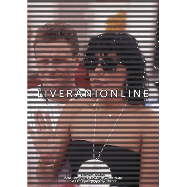 RETROSPETTIVA BJORN BORG TENNIS 1988 NELLA FOTO BJORN BORG CON LOREDANA BERTE\' AG ALDO LIVERANI SAS