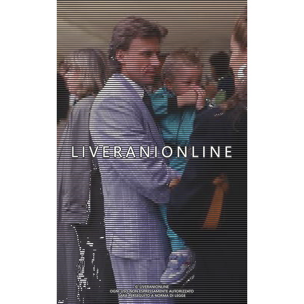 RETROSPETTIVA BJORN BORG TENNIS 1988 NELLA FOTO BJORN BORG CON LA COMPAGNA JANNIKE BJORLING E IL FIGLIO ROBIN AG ALDO LIVERANI SAS
