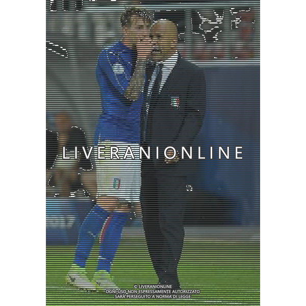 UEFA Campionato Europeo Under 21 Polonia 2017 Gruppo C Krakow (Polonia) - 24.06.2017 Italia-Germania Nella Foto:Federico Bernardeschi e Luigi Di Biagio /Ph.Vitez-Ag. Aldo Liverani