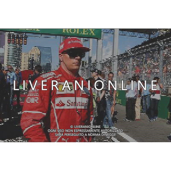 Kimi Raikkonen (FIN) Ferrari on the grid. 25.06.2017. Formula 1 World Championship, Rd 8, Azerbaijan Grand Prix, Baku Street Circuit, Azerbaijan, Race Day. / AGENZIA ALDO LIVERANI SAS ITALY ONLY - EDITORIAL USE ONLY - Gp F1 Baku Street Circuit, Azerbaijan, Gara 25.06.2017. 
