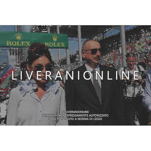 Ilham Aliyev (AZE) Azerbaijan President with his wife Mehriban Aliyeva (AZE) on the grid. 25.06.2017. Formula 1 World Championship, Rd 8, Azerbaijan Grand Prix, Baku Street Circuit, Azerbaijan, Race Day. AG ALDO LIVERANI SAS ONLY ITALY