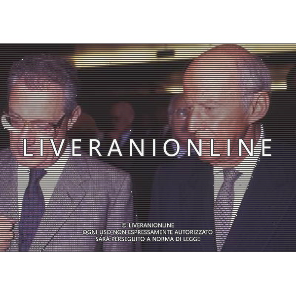 RETROSPETTIVA LEOPOLDO PIRELLI INDUSTRIALE NELLA FOTO LEOPOLDO PIRELLI CON CESARE ROMITI AG ALDO LIVERANI SAS