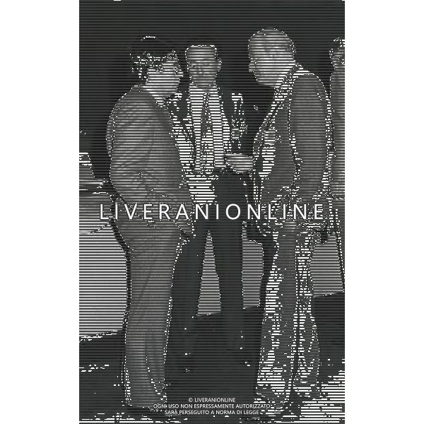 RETROSPETTIVA LEOPOLDO PIRELLI INDUSTRIALE NELLA FOTO LEOPOLDO PIRELLI CON VITTORIO MERLONI AG ALDO LIVERANI SAS