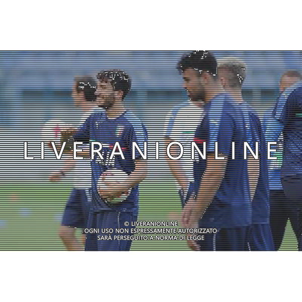 26.06.2017 KRAKOW PILKA NOZNA ( FOOTBALL ) MISTRZOSTWA EUROPY UEFA DO LAT 21 POLSKA 2017 ( UEFA EURO UNDER 21 POLAND ) OFICJALNA KONFERENCJA PRASOWA I TRENING REPREZENTACJI WLOCH U21 PRZED MECZEM Z HISZPANIA U21 ( ITALY PRESS CONFERENCE AND TEAM PRACTISE BEFORE GAME WITH SPAIN ) NZ DANILO CATALDI FOTO MICHAL STANCZYK / CYFRASPORT / NEWSPIX.PL --- Newspix.pl / AGENZIA ALDO LIVERANI SAS - ITALY ONLY EDITORIAL USE ONLY - Allenamento della Nazionale Italiana UEFA Campionato Europeo Under 21 Polonia 2017 Cracovia 26.06.2017