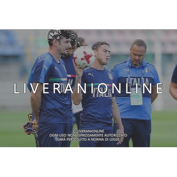 26.06.2017 KRAKOW PILKA NOZNA ( FOOTBALL ) MISTRZOSTWA EUROPY UEFA DO LAT 21 POLSKA 2017 ( UEFA EURO UNDER 21 POLAND ) OFICJALNA KONFERENCJA PRASOWA I TRENING REPREZENTACJI WLOCH U21 PRZED MECZEM Z HISZPANIA U21 ( ITALY PRESS CONFERENCE AND TEAM PRACTISE BEFORE GAME WITH SPAIN ) NZ DAVIDE CALABRIA FOTO MICHAL STANCZYK / CYFRASPORT / NEWSPIX.PL --- Newspix.pl / AGENZIA ALDO LIVERANI SAS - ITALY ONLY EDITORIAL USE ONLY - Allenamento della Nazionale Italiana UEFA Campionato Europeo Under 21 Polonia 2017 Cracovia 26.06.2017