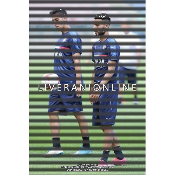 26.06.2017 KRAKOW PILKA NOZNA ( FOOTBALL ) MISTRZOSTWA EUROPY UEFA DO LAT 21 POLSKA 2017 ( UEFA EURO UNDER 21 POLAND ) OFICJALNA KONFERENCJA PRASOWA I TRENING REPREZENTACJI WLOCH U21 PRZED MECZEM Z HISZPANIA U21 ( ITALY PRESS CONFERENCE AND TEAM PRACTISE BEFORE GAME WITH SPAIN ) NZ LORENZO PELLEGRINI LUCA GARRITANO FOTO MICHAL STANCZYK / CYFRASPORT / NEWSPIX.PL --- Newspix.pl / AGENZIA ALDO LIVERANI SAS - ITALY ONLY EDITORIAL USE ONLY - Allenamento della Nazionale Italiana UEFA Campionato Europeo Under 21 Polonia 2017 Cracovia 26.06.2017