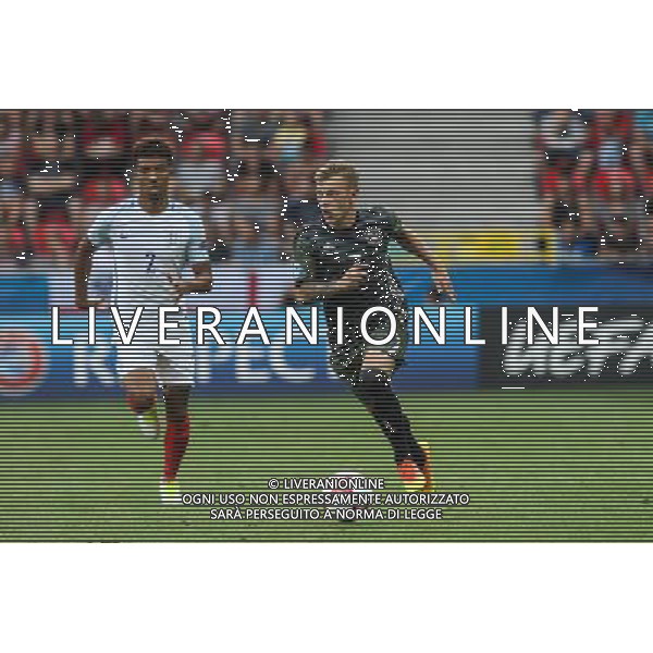 27.06.2017, Tychy, UEFA Under 21 Championship Poland 2017 , England - Germany , UEFA Euro U-21 Anglia - Niemcy International football , N Z Max Meyer (GER), Mason Holgate (ENG) , FOT. Adam Jastrzebowski / newspix.pl --- Newspix.pl AG ALDO LIVERANI SAS ONLY ITALY *** Local Caption *** www.newspix.pl mail us: info@newspix.pl call us: 0048 022 23 22 222 --- Polish Picture Agency by Ringier Axel Springer Poland