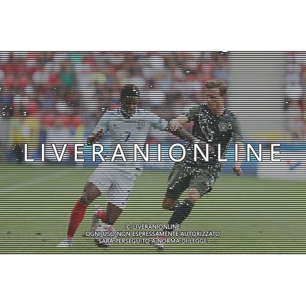 TYCHY 27.06.2017 SPORT PILKA NOZNA MISTRZOSTWA EUROPY U-21 POLFINAL ANGLIA - NIEMCY NZ. DEMARAI GRAY (ENG) YANNICK GERHARDT (GER) FOT. MICHAL CHWIEDUK / FOKUSMEDIA / NEWSPIX.PL TYCHY 27.06.2017 SPORT FOOTBALL 2017 UEFA EUROPEAN U21 CHAMPIONSHIP ENGLAND - GERMANY FOT. MICHAL CHWIEDUK / FOKUSMEDIA / NEWSPIX.PL --- Newspix.pl AG ALDO LIVERANI SAS ONLY ITALY *** Local Caption *** www.newspix.pl mail us: info@newspix.pl call us: 0048 022 23 22 222 --- Polish Picture Agency by Ringier Axel Springer Poland