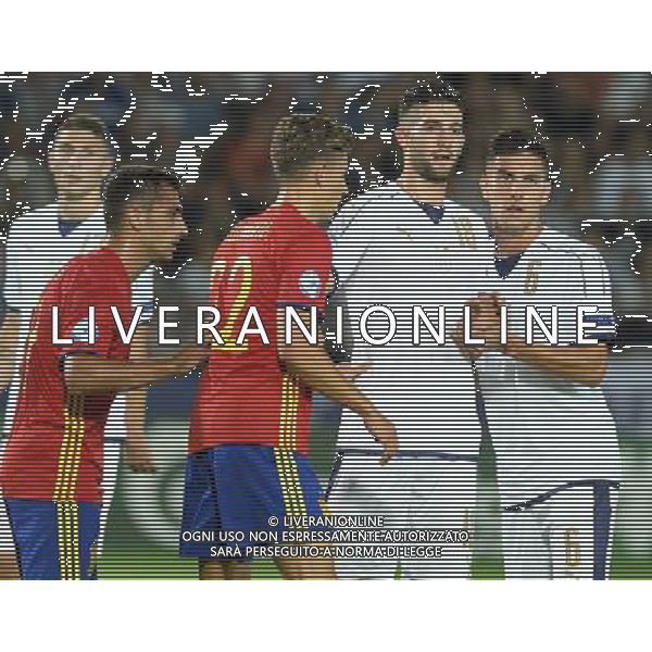 UEFA Campionato Europeo Under 21 Polonia 2017 Semifinale Krakow (Polonia) - 27.06.2017 Spagna-Italia Nella Foto: roberto galiardini e lorenzo pellegrini in area di rigore /Ph.Vitez-Ag. Aldo Liverani