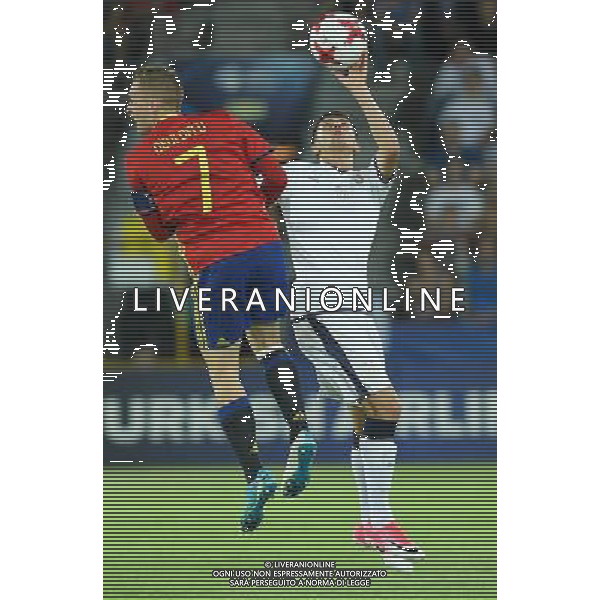 UEFA Campionato Europeo Under 21 Polonia 2017 Semifinale Krakow (Polonia) - 27.06.2017 Spagna-Italia Nella Foto: barreca antonio e deulofeu gerard /Ph.Vitez-Ag. Aldo Liverani