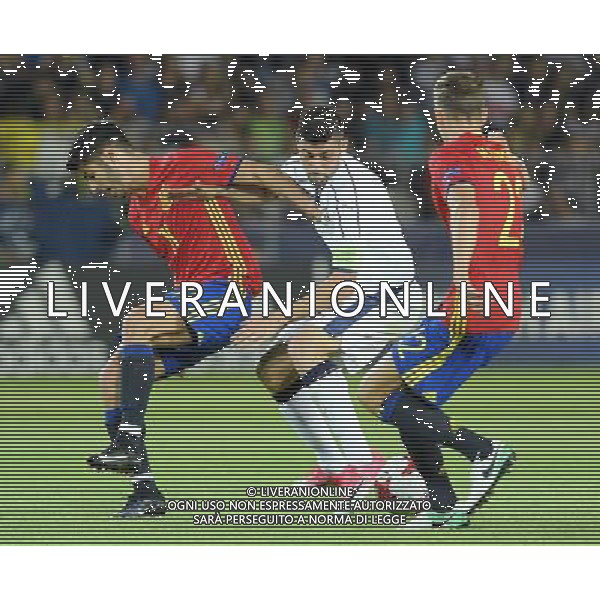 UEFA Campionato Europeo Under 21 Polonia 2017 Semifinale Krakow (Polonia) - 27.06.2017 Spagna-Italia Nella Foto: Marco Benassi fra assensio e llorente /Ph.Vitez-Ag. Aldo Liverani