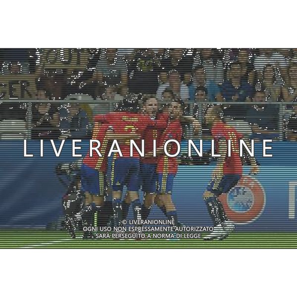UEFA Campionato Europeo Under 21 Polonia 2017 Semifinale Krakow (Polonia) - 27.06.2017 Spagna-Italia Nella Foto:saul niguez esultanza dopo il primo gol /Ph.Vitez-Ag. Aldo Liverani