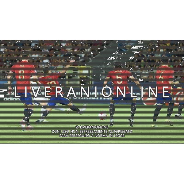 UEFA Campionato Europeo Under 21 Polonia 2017 Semifinale Krakow (Polonia) - 27.06.2017 Spagna-Italia Nella Foto: il gol di federico bernardeschi /Ph.Vitez-Ag. Aldo Liverani