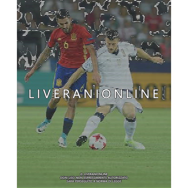 UEFA Campionato Europeo Under 21 Polonia 2017 Semifinale Krakow (Polonia) - 27.06.2017 Spagna-Italia Nella Foto: Alberto Cerri e ceballos /Ph.Vitez-Ag. Aldo Liverani