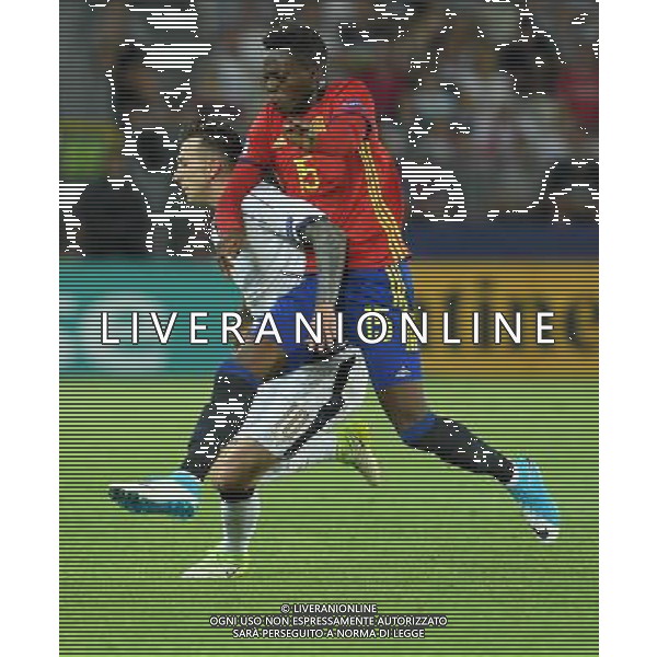 UEFA Campionato Europeo Under 21 Polonia 2017 Semifinale Krakow (Polonia) - 27.06.2017 Spagna-Italia Nella Foto: federico bernardeschi e inaki williams /Ph.Vitez-Ag. Aldo Liverani