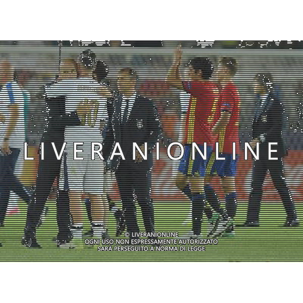 UEFA Campionato Europeo Under 21 Polonia 2017 Semifinale Krakow (Polonia) - 27.06.2017 Spagna-Italia Nella Foto: delusione - abbraccio di luigi di biagio con federico bernardeschi a fine gara /Ph.Vitez-Ag. Aldo Liverani