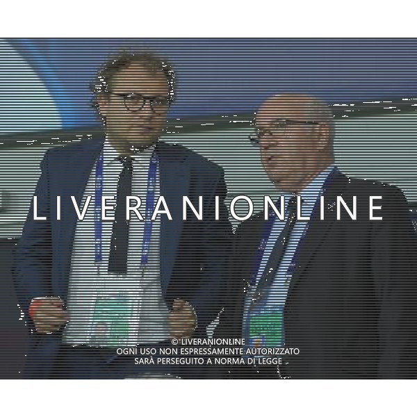 UEFA Campionato Europeo Under 21 Polonia 2017 Semifinale Krakow (Polonia) - 27.06.2017 Spagna-Italia Nella Foto:Luca Lotti e Carlo Tavecchio /Ph.Vitez-Ag. Aldo Liverani