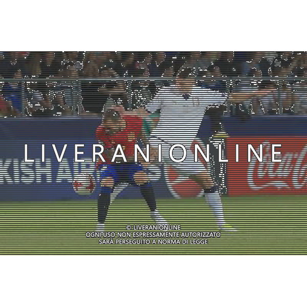 KRAKOW , 27.06.2017 EUROPEAN UNDER-21 CHAMPIONSHIP 2017 GAME SEMI FINALS SPAIN - ITALY MISTRZOSTWA EUROPY U-21 UEFA W PILCE NOZNEJ MECZ POLFINAL DANIA - WLOCHY N/Z. SANDRO RAMIREZ (ESP), MATTIA CALDARA (ITA) FOTO: TOMASZ MARKOWSKI / NEWSPIX.PL --- Newspix.pl AG ALDO LIVERANI SAS *** Local Caption *** www.newspix.pl mail us: info@newspix.pl call us: 0048 022 23 22 222 --- Polish Picture Agency by Ringier Axel Springer Poland