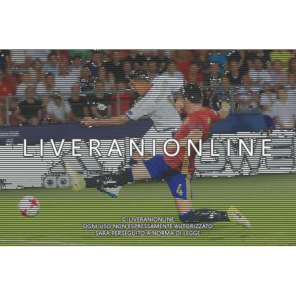 KRAKOW , 27.06.2017 EUROPEAN UNDER-21 CHAMPIONSHIP 2017 GAME SEMI FINALS SPAIN - ITALY MISTRZOSTWA EUROPY U-21 UEFA W PILCE NOZNEJ MECZ POLFINAL DANIA - WLOCHY N/Z. LORENZO PELLEGRINI (ITA), JORGE MERE (ESP) FOTO: TOMASZ MARKOWSKI / NEWSPIX.PL --- Newspix.pl AG ALDO LIVERANI SAS *** Local Caption *** www.newspix.pl mail us: info@newspix.pl call us: 0048 022 23 22 222 --- Polish Picture Agency by Ringier Axel Springer Poland