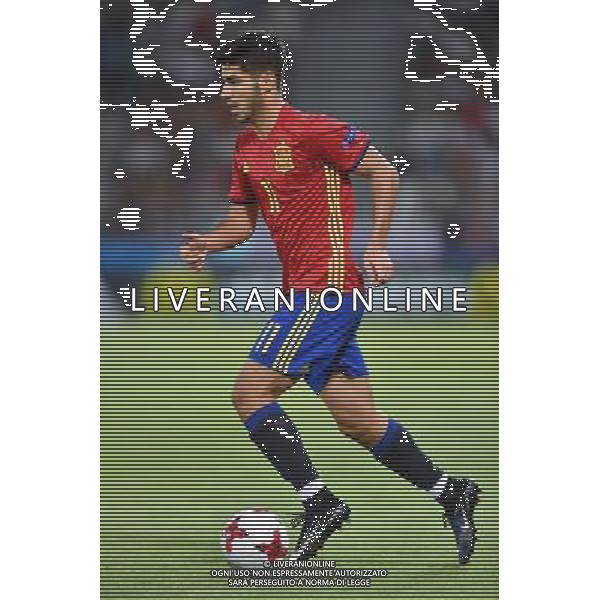 2017.06.27 Krakow Pilka nozna kadra reprezentacja Mistrzostwa Europy U21 Polska 2017 Hiszpania - Wlochy N/z Marco Asensio Foto Lukasz Laskowski / PressFocus 2017.06.27 Krakow Football UEFA Under21 Championship Poland 2017 Spain vs. Italy Marco Asensio Credit: Lukasz Laskowski / PressFocus / NEWSPIX.PL --- Newspix.pl AG ALDO LIVERANI SAS *** Local Caption *** www.newspix.pl mail us: info@newspix.pl call us: 0048 022 23 22 222 --- Polish Picture Agency by Ringier Axel Springer Poland