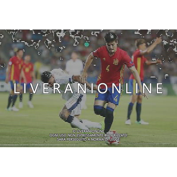 27.06.2017 KRAKOW UL. KALUZY PILKA NOZNA ( FOOTBALL ) MISTRZOSTWA EUROPY UEFA DO LAT 21 POLSKA 2017 ( UEFA EURO UNDER 21 POLAND ) POLFINAL ( SEMIFINAL ) MECZ ( GAME ) HISZPANIA - WLOCHY ( SPAIN - ITALY ) NZ ANDREA PETAGNA, JORGE MERE FOTO LUKASZ GROCHALA/CYFRASPORT / NEWSPIX.PL --- Newspix.pl AG ALDO LIVERANI SAS *** Local Caption *** www.newspix.pl mail us: info@newspix.pl call us: 0048 022 23 22 222 --- Polish Picture Agency by Ringier Axel Springer Poland