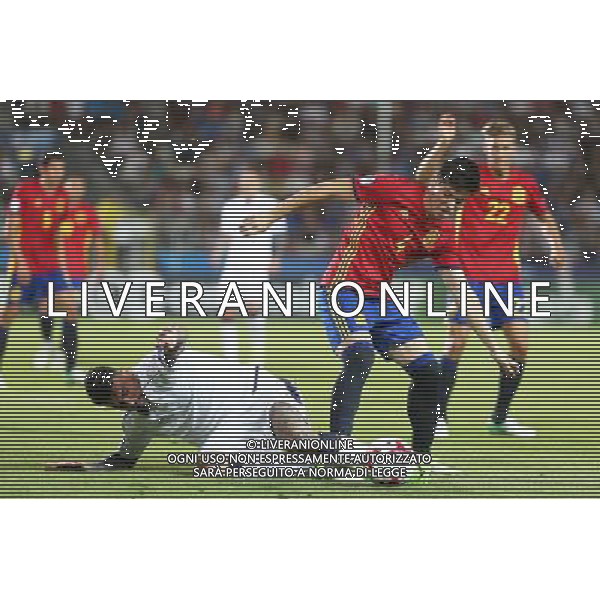 27.06.2017 KRAKOW UL. KALUZY PILKA NOZNA ( FOOTBALL ) MISTRZOSTWA EUROPY UEFA DO LAT 21 POLSKA 2017 ( UEFA EURO UNDER 21 POLAND ) POLFINAL ( SEMIFINAL ) MECZ ( GAME ) HISZPANIA - WLOCHY ( SPAIN - ITALY ) NZ ANDREA PETAGNA, JORGE MERE FOTO LUKASZ GROCHALA/CYFRASPORT / NEWSPIX.PL --- Newspix.pl AG ALDO LIVERANI SAS *** Local Caption *** www.newspix.pl mail us: info@newspix.pl call us: 0048 022 23 22 222 --- Polish Picture Agency by Ringier Axel Springer Poland