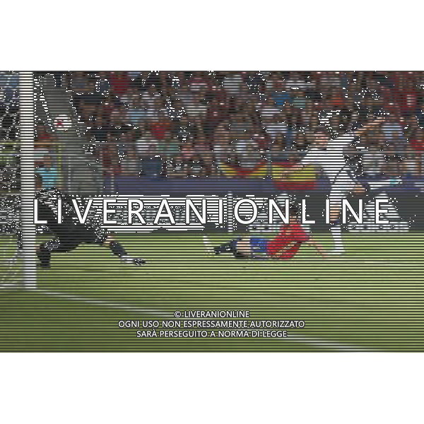 27.06.2017 KRAKOW UL. KALUZY PILKA NOZNA ( FOOTBALL ) MISTRZOSTWA EUROPY UEFA DO LAT 21 POLSKA 2017 ( UEFA EURO UNDER 21 POLAND ) POLFINAL ( SEMIFINAL ) MECZ ( GAME ) HISZPANIA - WLOCHY ( SPAIN - ITALY ) NZ KEPA ARRIZABALANGA, JORGE MERE, LORENZO PELLEGRINI FOTO LUKASZ GROCHALA/CYFRASPORT / NEWSPIX.PL --- Newspix.pl AG ALDO LIVERANI SAS *** Local Caption *** www.newspix.pl mail us: info@newspix.pl call us: 0048 022 23 22 222 --- Polish Picture Agency by Ringier Axel Springer Poland