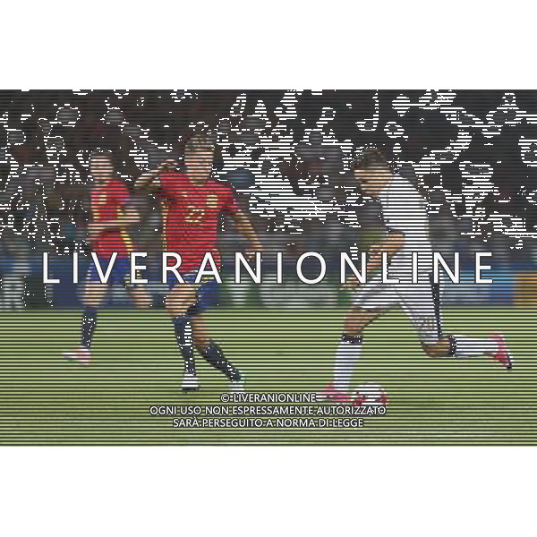 27.06.2017 KRAKOW UL. KALUZY PILKA NOZNA ( FOOTBALL ) MISTRZOSTWA EUROPY UEFA DO LAT 21 POLSKA 2017 ( UEFA EURO UNDER 21 POLAND ) POLFINAL ( SEMIFINAL ) MECZ ( GAME ) HISZPANIA - WLOCHY ( SPAIN - ITALY ) NZ MARCOS LIORENTE, FEDERICO CHIESA FOTO LUKASZ GROCHALA/CYFRASPORT / NEWSPIX.PL --- Newspix.pl AG ALDO LIVERANI SAS *** Local Caption *** www.newspix.pl mail us: info@newspix.pl call us: 0048 022 23 22 222 --- Polish Picture Agency by Ringier Axel Springer Poland