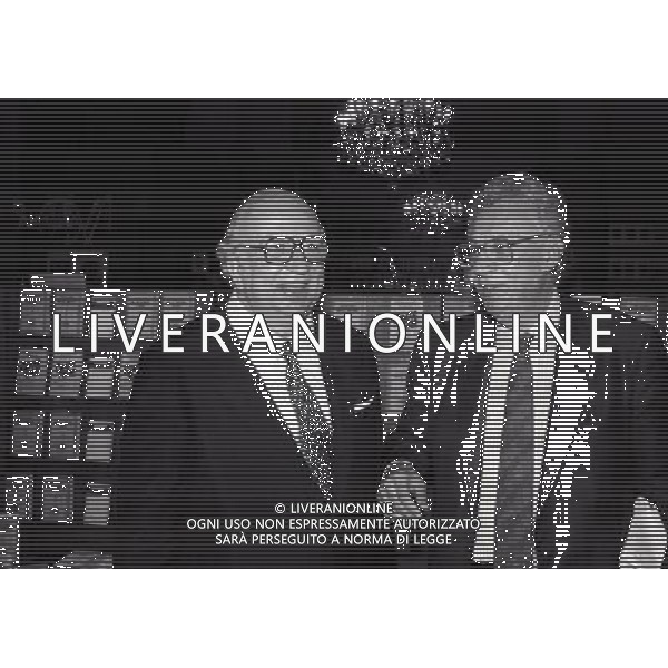 RETROSPETTIVA GIOVANNI SPADOLINI POLITICO NELLA FOTO GIOVANNI SPADOLINI CON GIAMPAOLO PANSA AG ALDO LIVERANI SAS