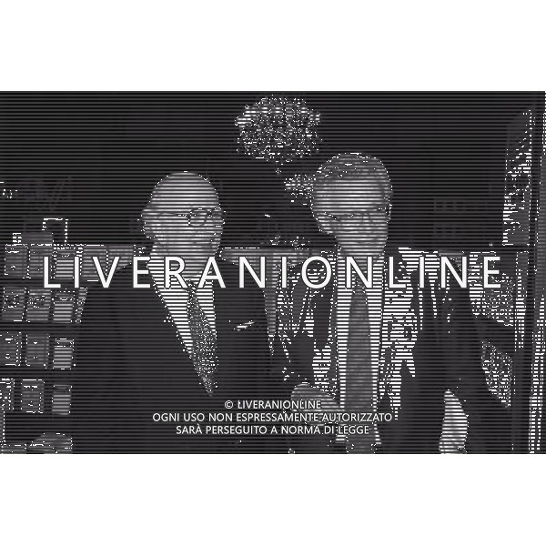 RETROSPETTIVA GIOVANNI SPADOLINI POLITICO NELLA FOTO GIOVANNI SPADOLINI CON GIAMPAOLO PANSA AG ALDO LIVERANI SAS