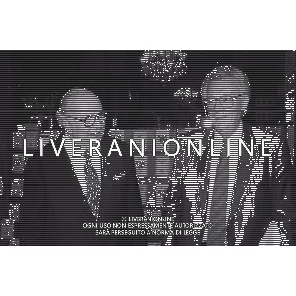 RETROSPETTIVA GIOVANNI SPADOLINI POLITICO NELLA FOTO GIOVANNI SPADOLINI CON GIAMPAOLO PANSA AG ALDO LIVERANI SAS