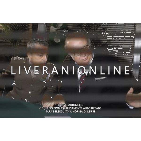 RETROSPETTIVA GIOVANNI SPADOLINI POLITICO NELLA FOTO GIOVANNI SPADOLINI CON IL GENERALE POLI AG ALDO LIVERANI SAS